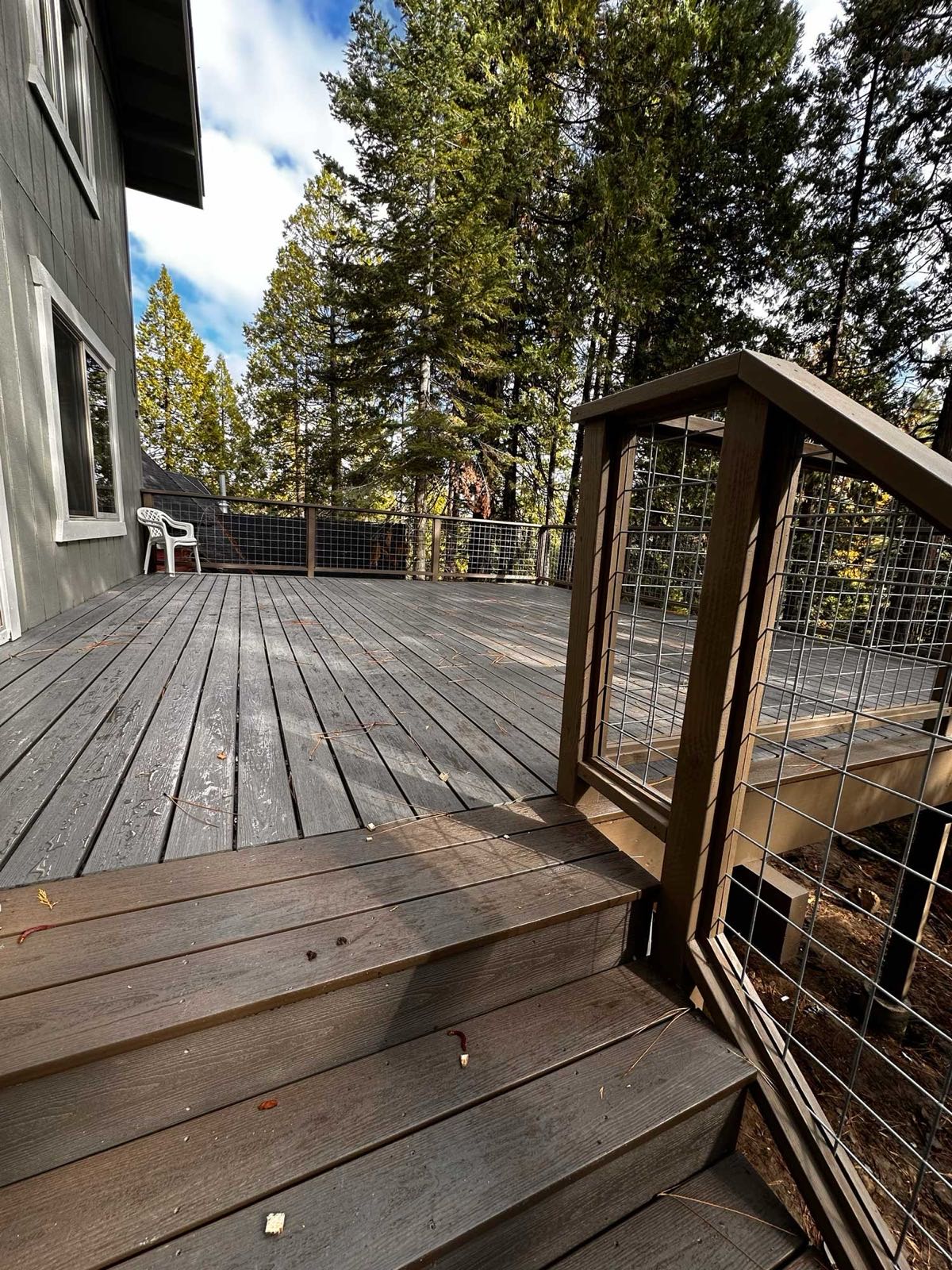 Finished deck at cabin