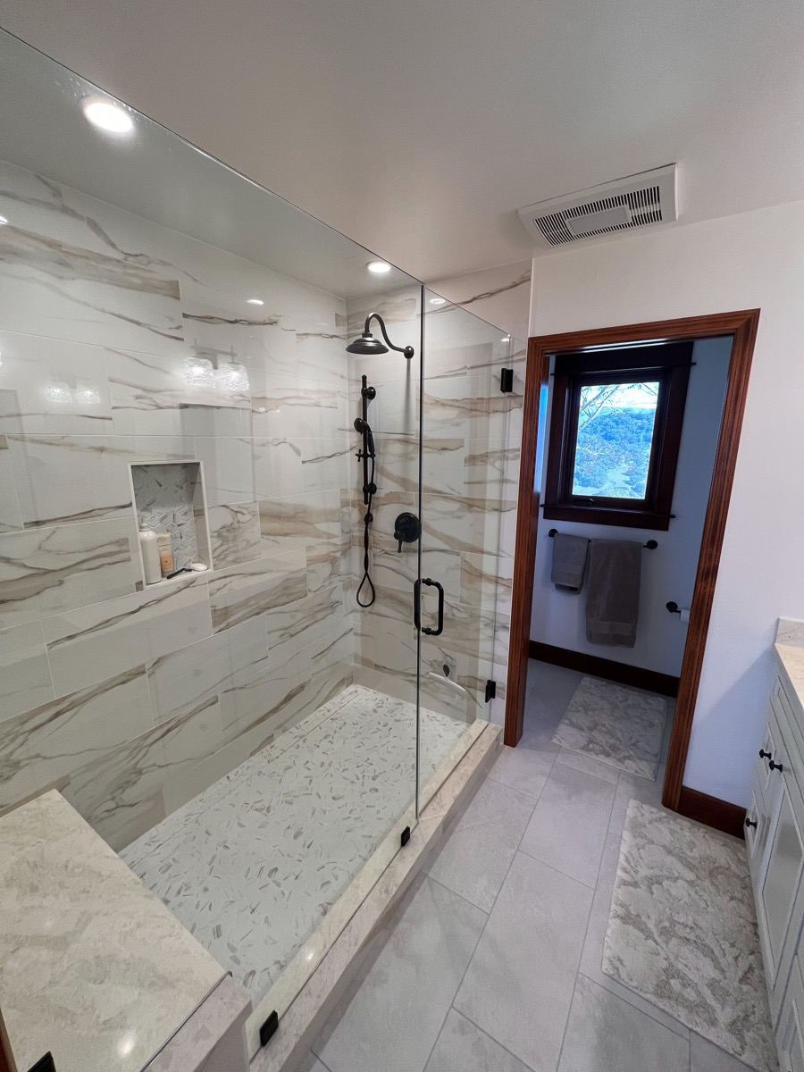 Bathroom remodel by D One Builders