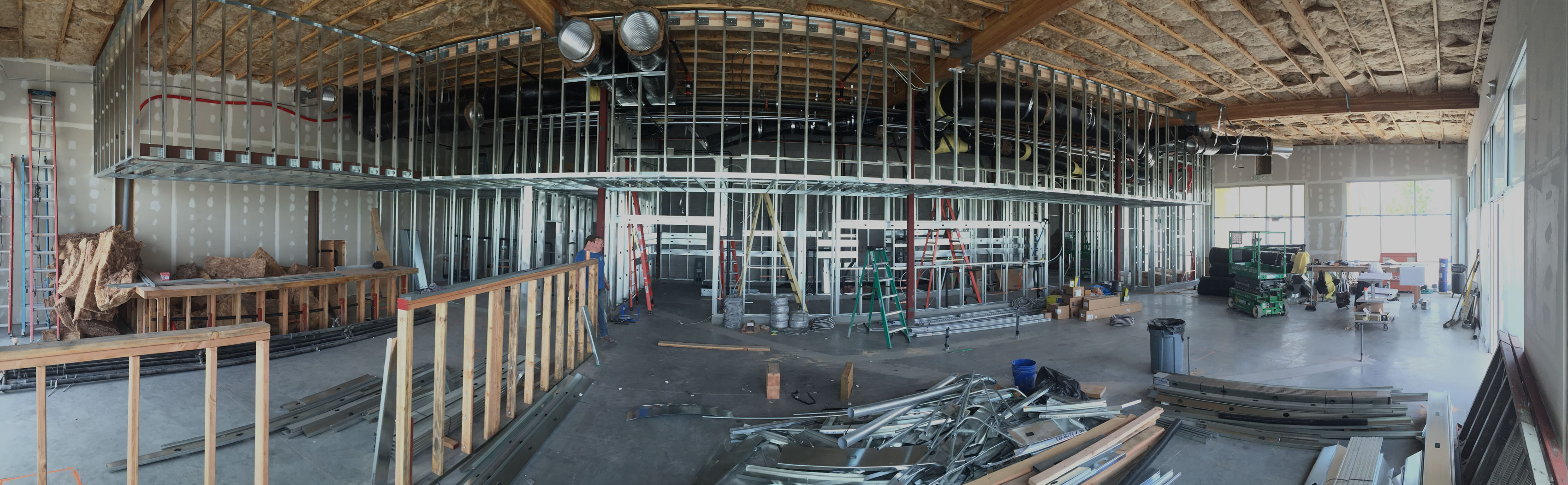 Professional commercial construction framing with precision and quality