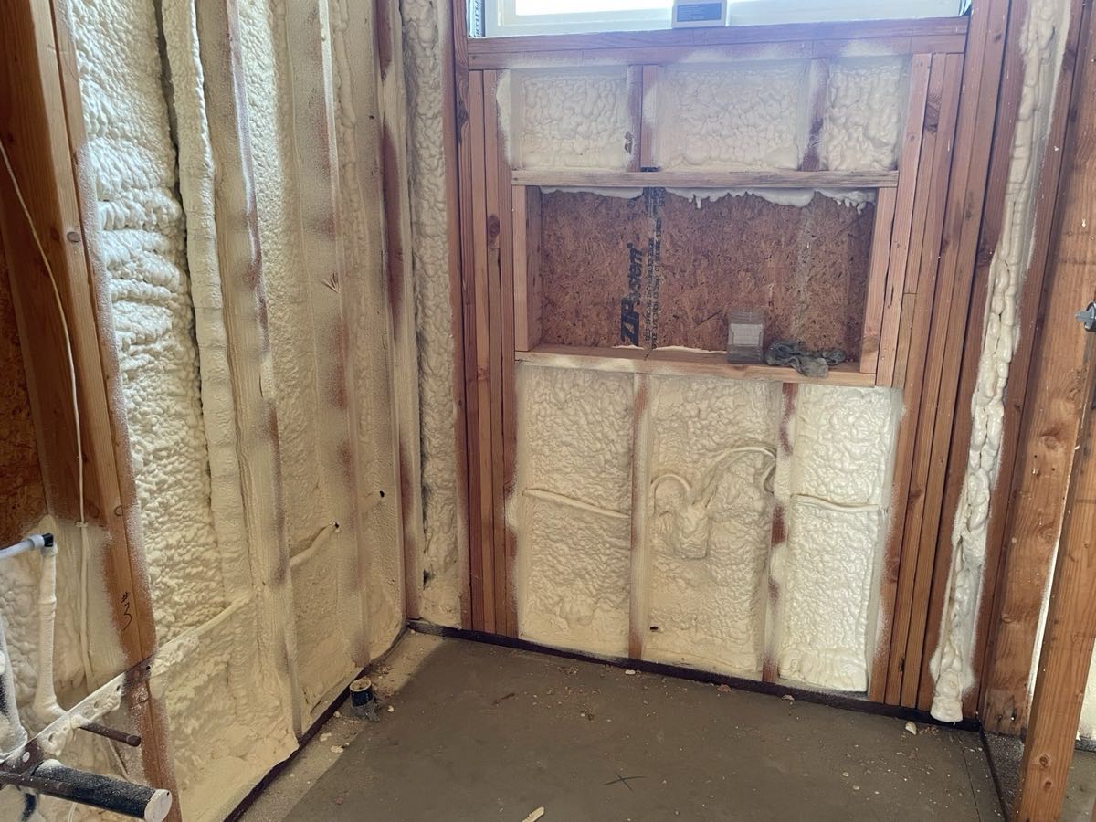 Professional spray foam installation equipment used by D One Builders