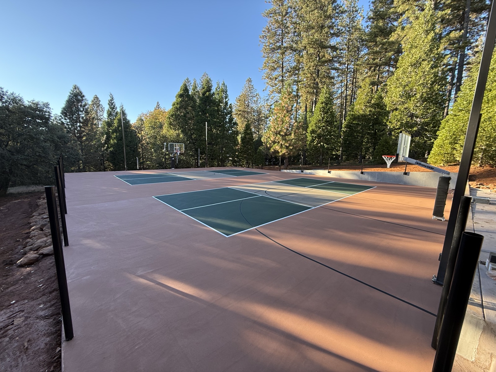 Tahoe backyard sports court installation